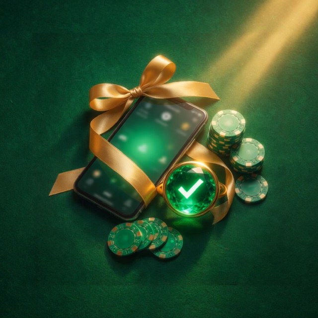Hand holding a phone with a green progress ring completing an installation