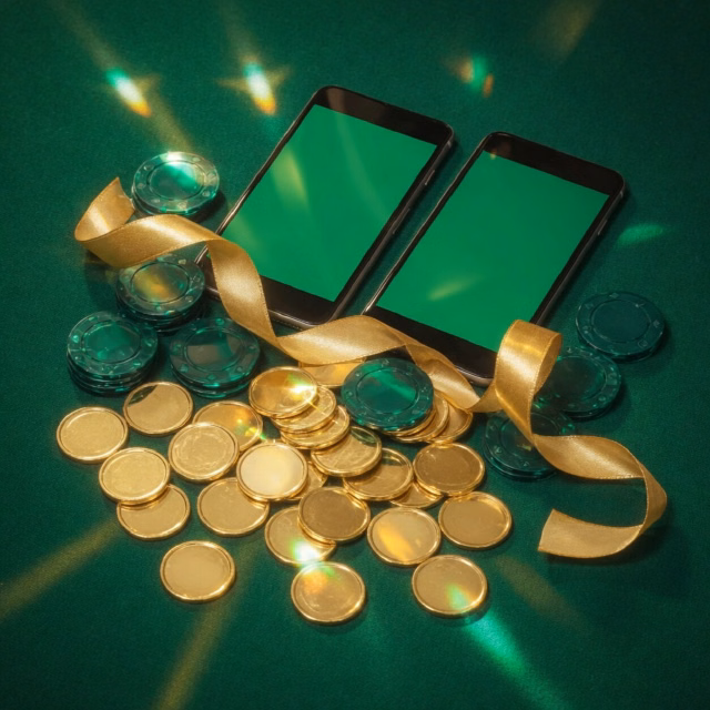 Phone showing a UPI payment screen with rupee coins and a QR code